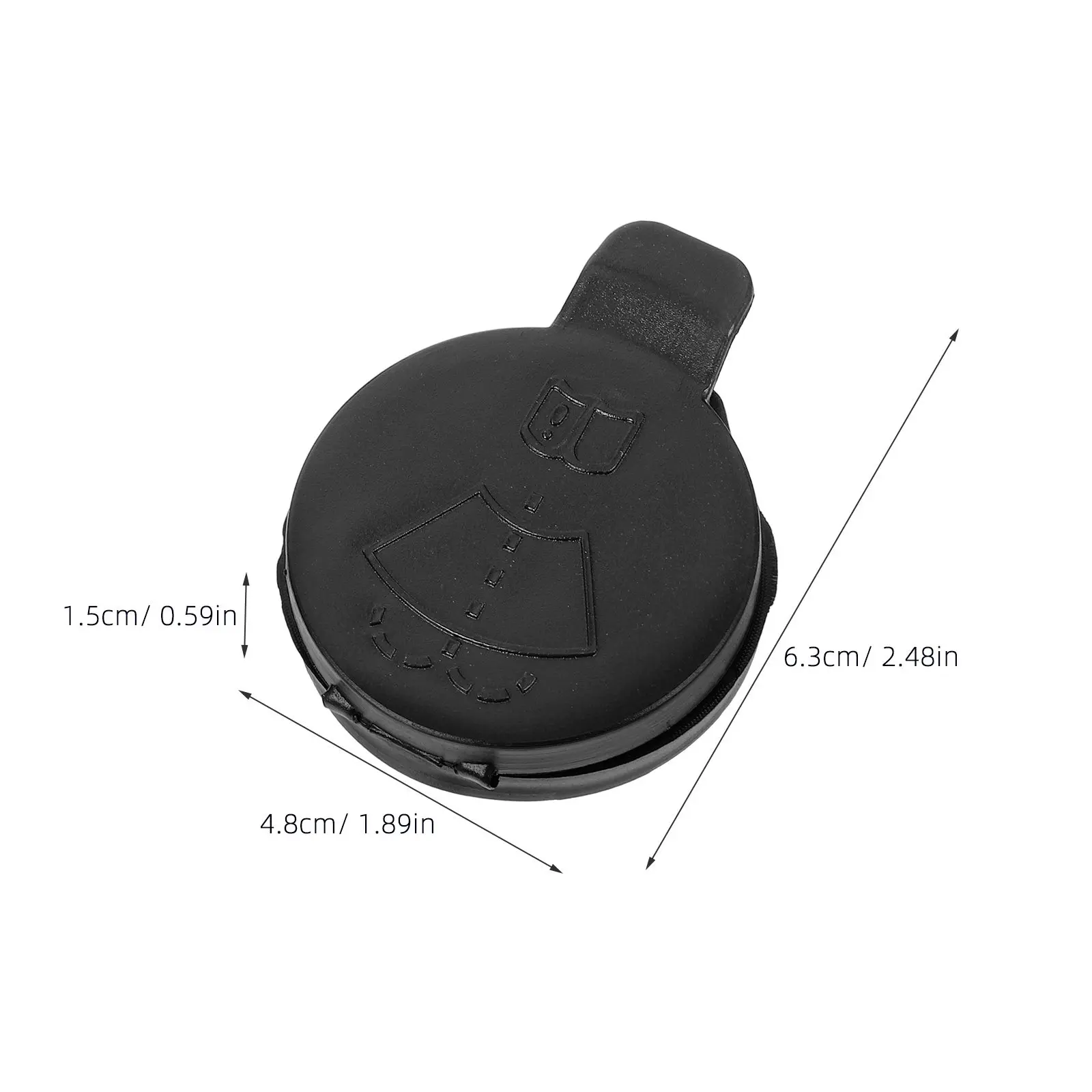 2pcs Windshield Wiper Fluid Cap Durable Washer Bottle Cap Airtight Sealing For Car Windshield Washer Reservoir Lid Electrical