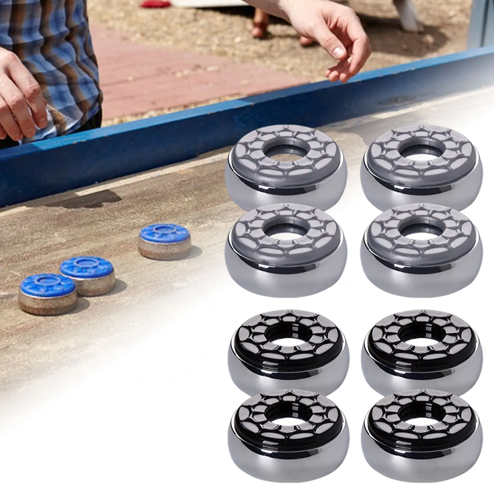 8x Shuffleboard Pucks ألعاب منزلية داخلية (53 مللي متر) بدائل Shuffleboard معدات طاولة للأطفال والكبار ألعاب عائلية