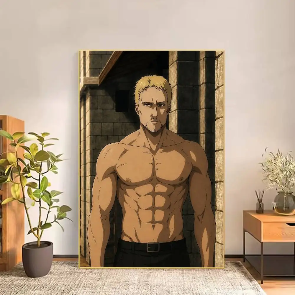 Attack on Titan Reiner Braun Poster Versatile HD Waterproof Wall Art Self-Adhesive Decor for Any Space Ideal Gift