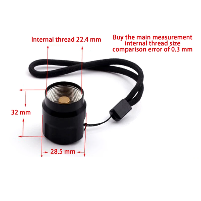 High Quality C8 Q5 Black Flashlight Switch Assembly Tail Accessories Torch Tail Switch Set DIY Accessories