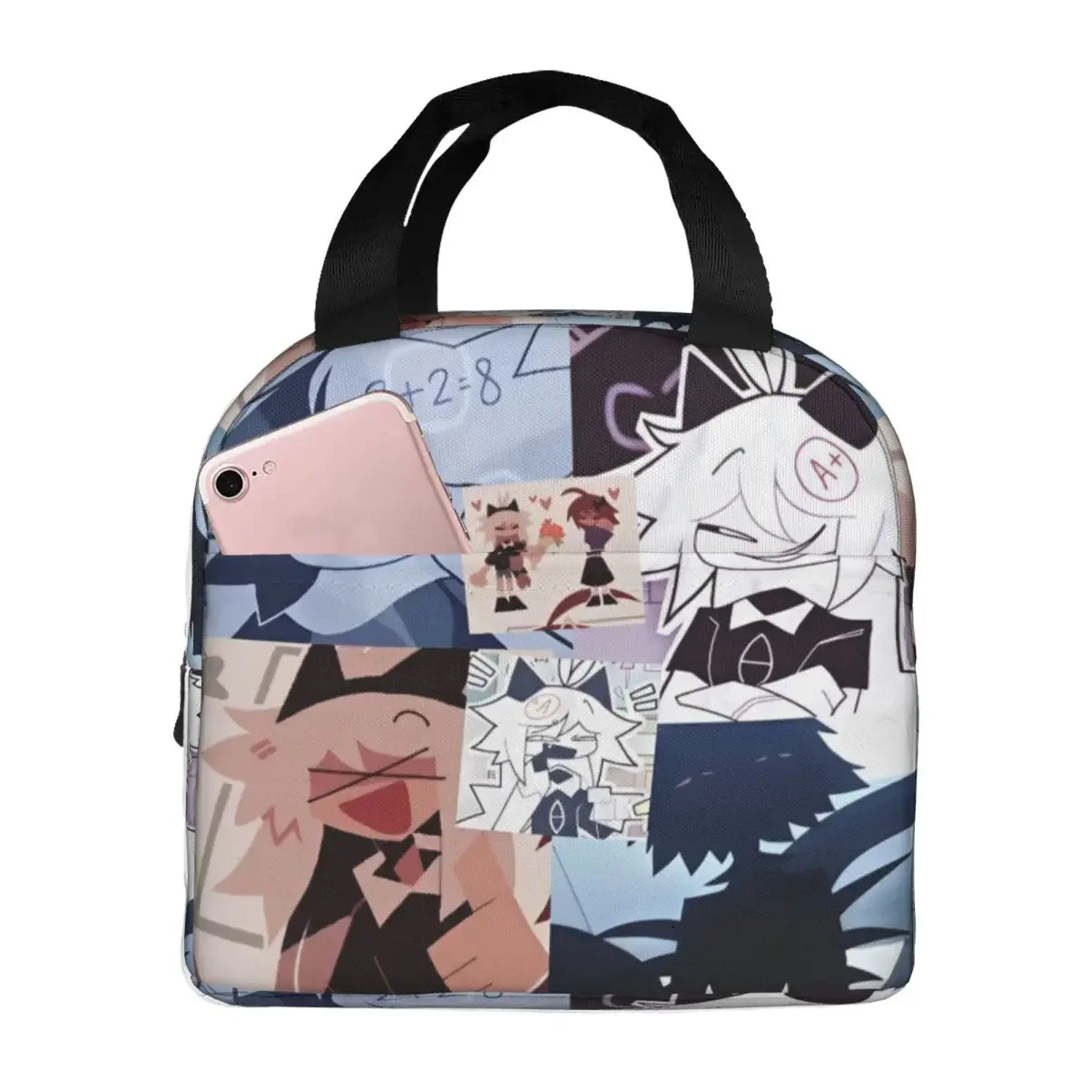 Oliver Zip Circle-bolsas de almuerzo con aislamiento de dibujos animados, bolsa térmica, papel fundamental, educación, bolsa grande, fiambrera, bolsos de comida, escuela
