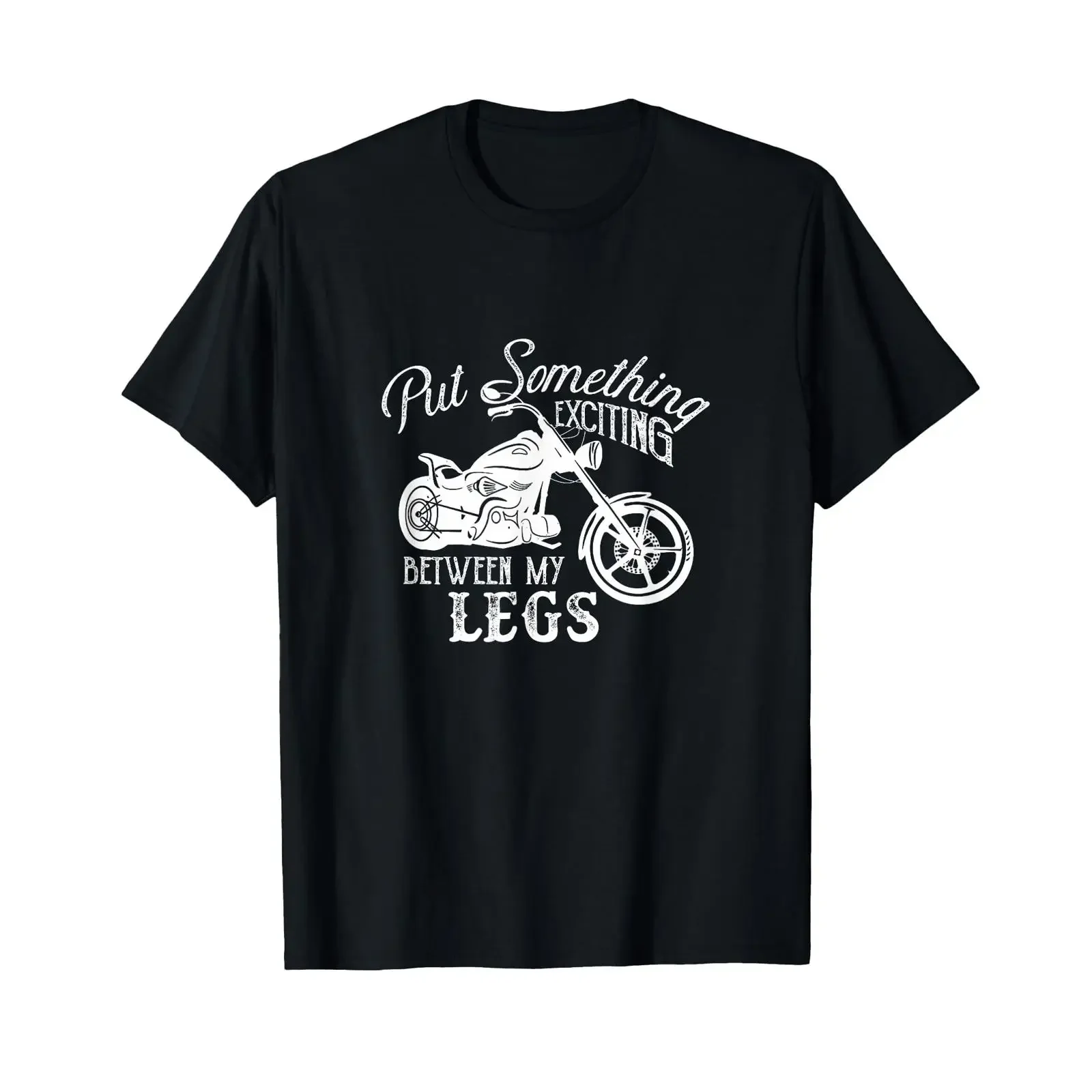 Put Something Exciting Between My Legs Biker Motorcycle T Shirt vintage Washed Comfortable Top For Everyday Wear graphic