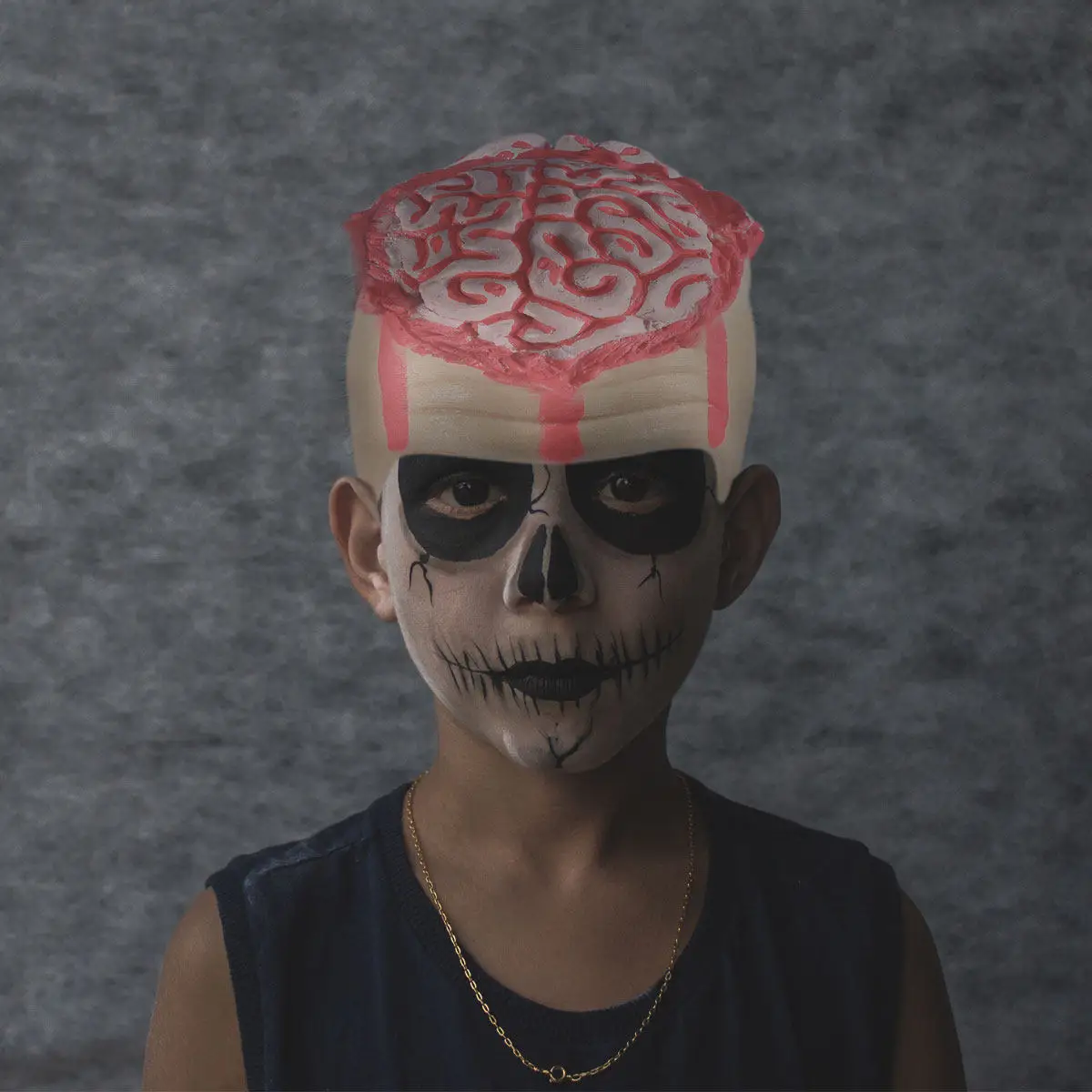 Rubber Halloween Brain Cap Realistic Bloody Style Lightweight Head Decoration Party Prop Cosplay Hat for Men Women Kids
