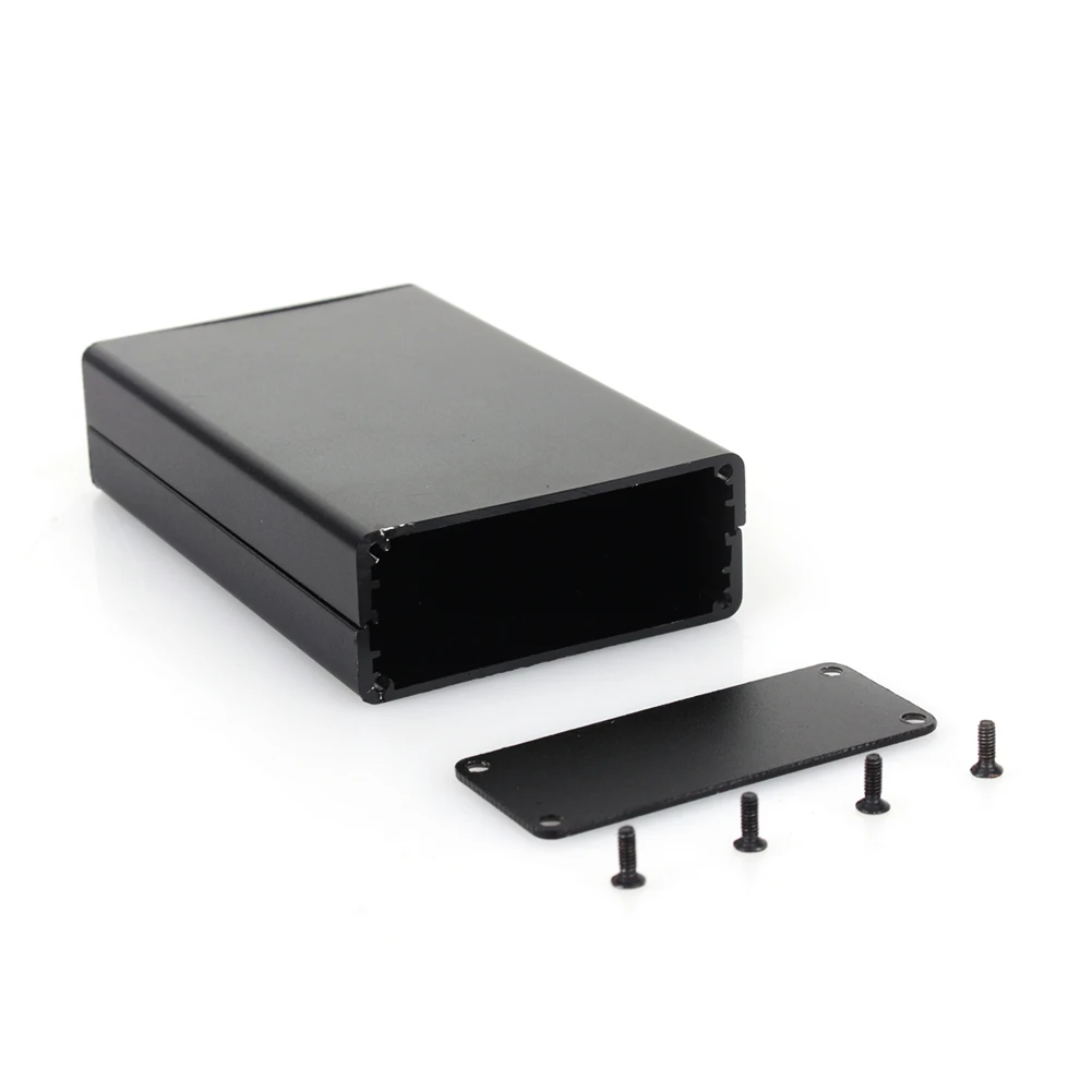Cubierta impermeable de plástico para proyectos electrónicos, carcasa de instrumentos de bricolaje, caja de conexiones, color negro, 1 unidad, 100x60x25mm