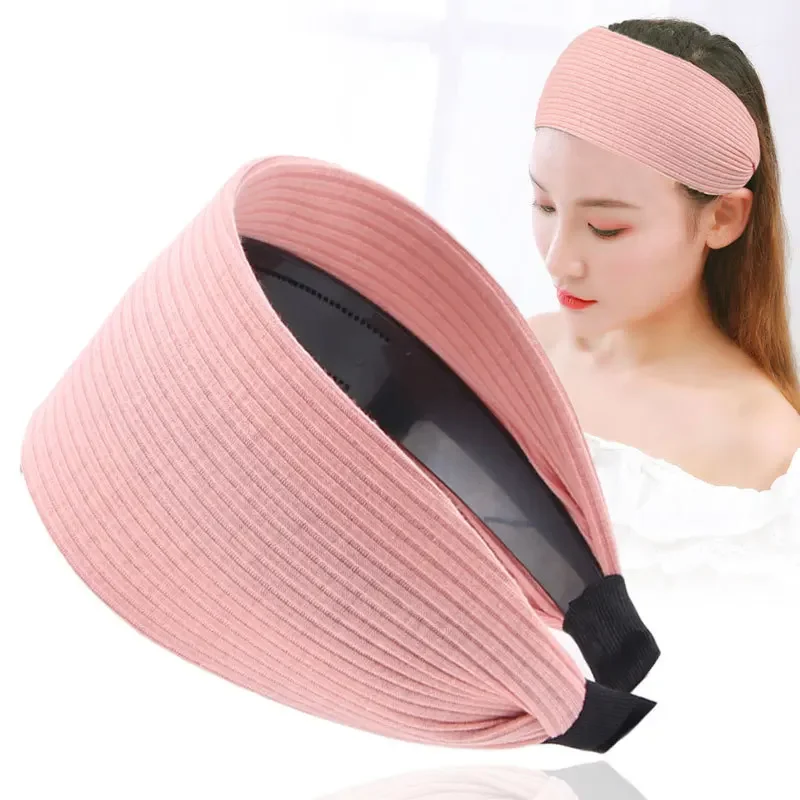 Wide-Brimmed Non-Slip Headband Women\'s Short Hair Simple Hair Clip Cover Gray Hair Fashion Temperament Hair Pressing Headwear