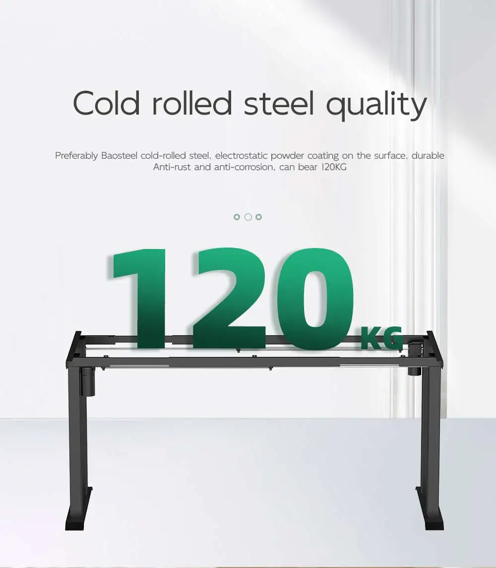 4 Leg Extra Large Table 4-Leg Dual Motor Sit Stand Tables Holds Electric Stand up Desk Frame for Height Adjustable Workstation
