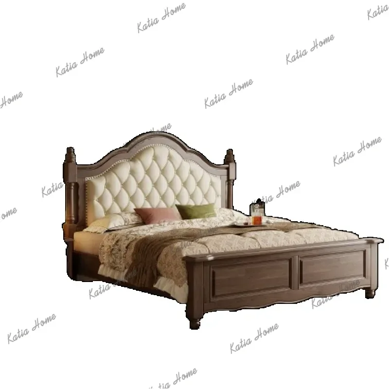 Factory Direct Brown Storage Headboard Bed Bedrooms Designs Wooden Luxury Frames Bases Bed Double King Size Room Camas Matrimoni