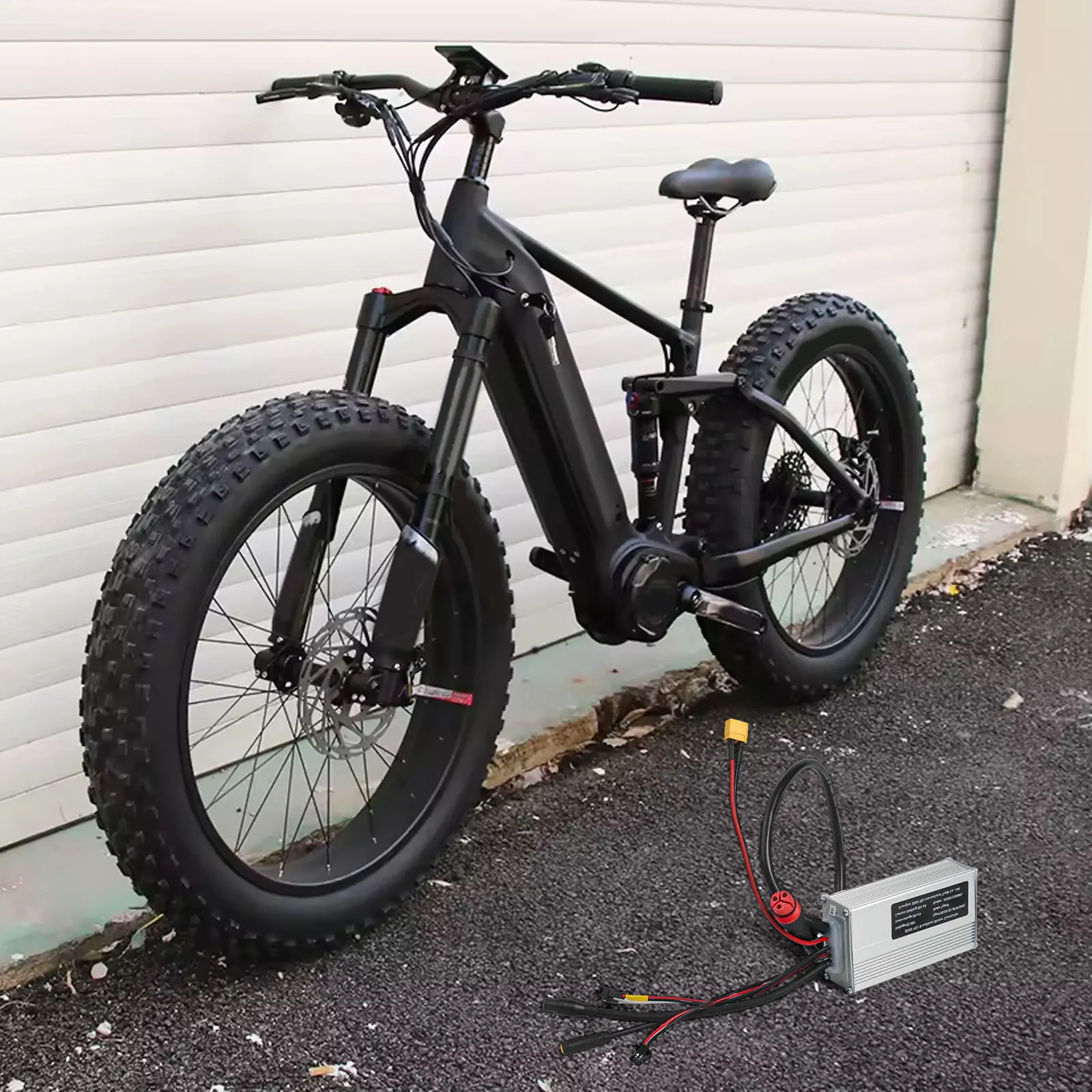 48V Brushless E-bike Controller Aluminum Alloy Controller Sine Wave Controller Low Malfunction Wires Sensitive Braking Control