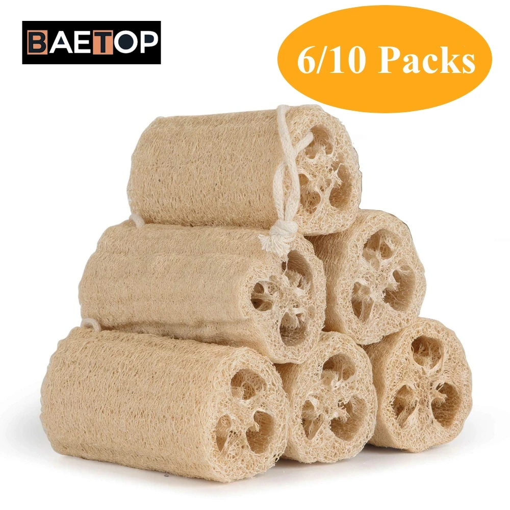 Natural Organic Shower Loofah, 100% Natural, Spa Exfoliating Bath, Body Scrubber, Removing Dead Skin, No Bleaching, Eco Friendly