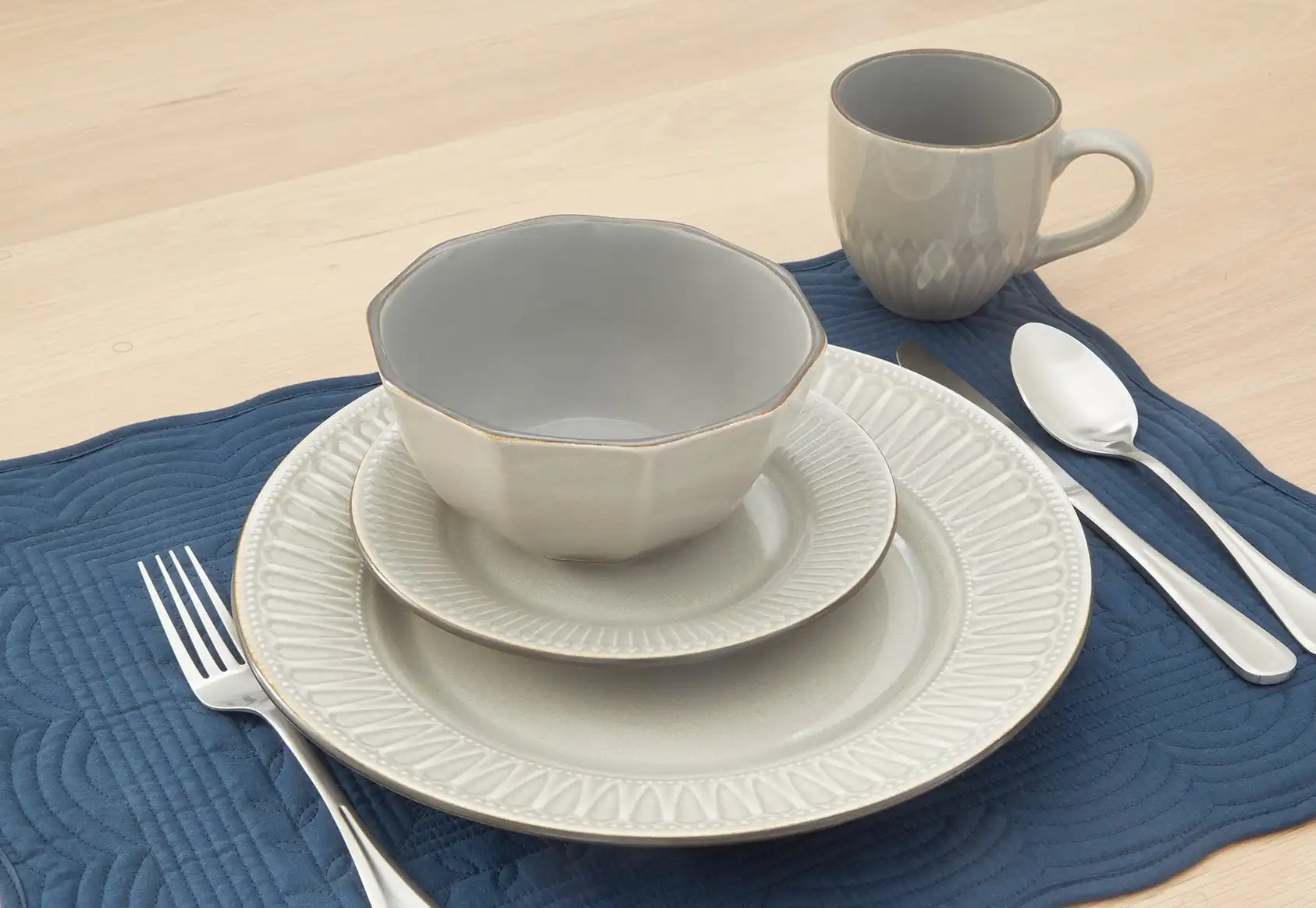 WREN16G Alix Geschirrset, Grau – 16-teilig