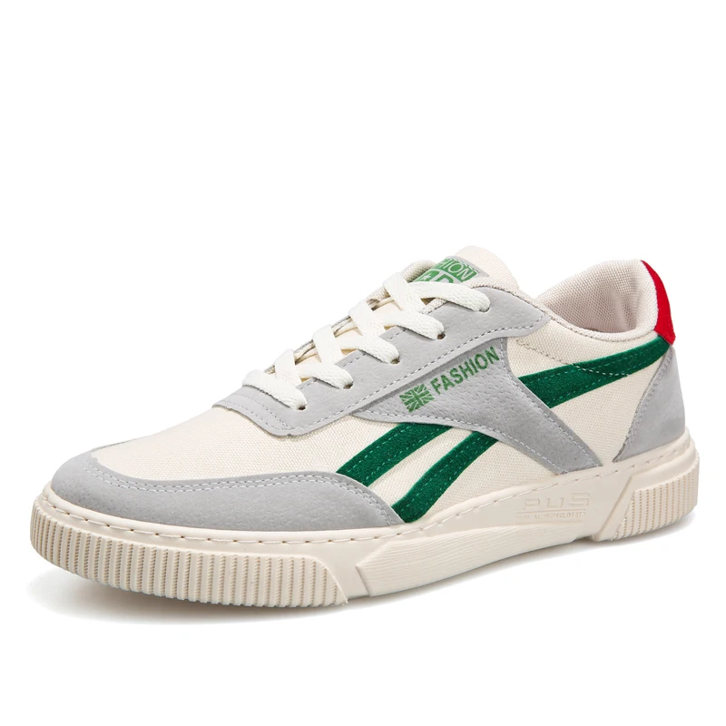 Autumn Men's Canvas Shoes 2026 New Korean Style Casual Versatile Trendy Sneakers Low Cut Breathable Glue-Welded Rubber Sole