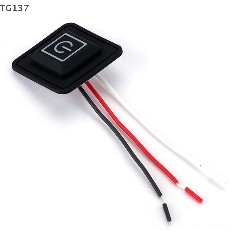 5V-15V 3 Gear Temp Control Waterproof Heating Switch Clothes Silicone Button