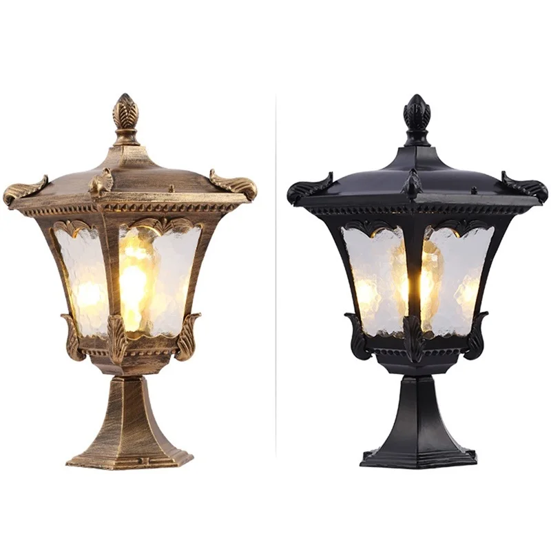 SOFITY Classical Wall Outdoor Light LED Waterproof Pillar Post Lamp Fixture for Home Patio Porch Balcony