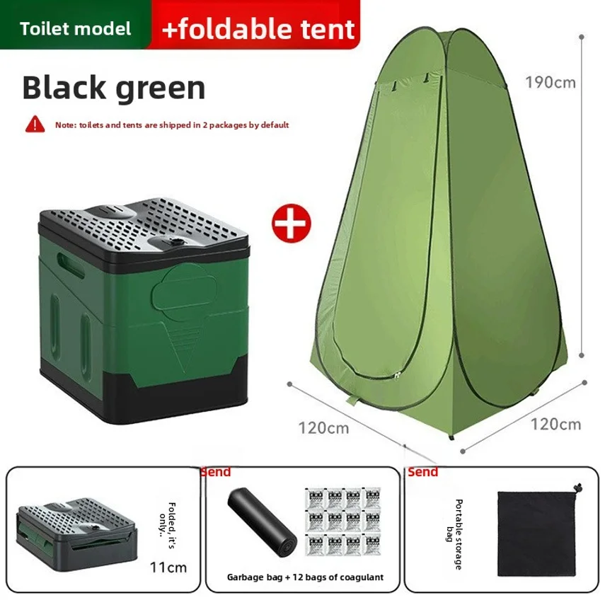 Foldable Portable Car Toilet For Camping,Camping Trips, And Emergency Use In Self-driving Tours