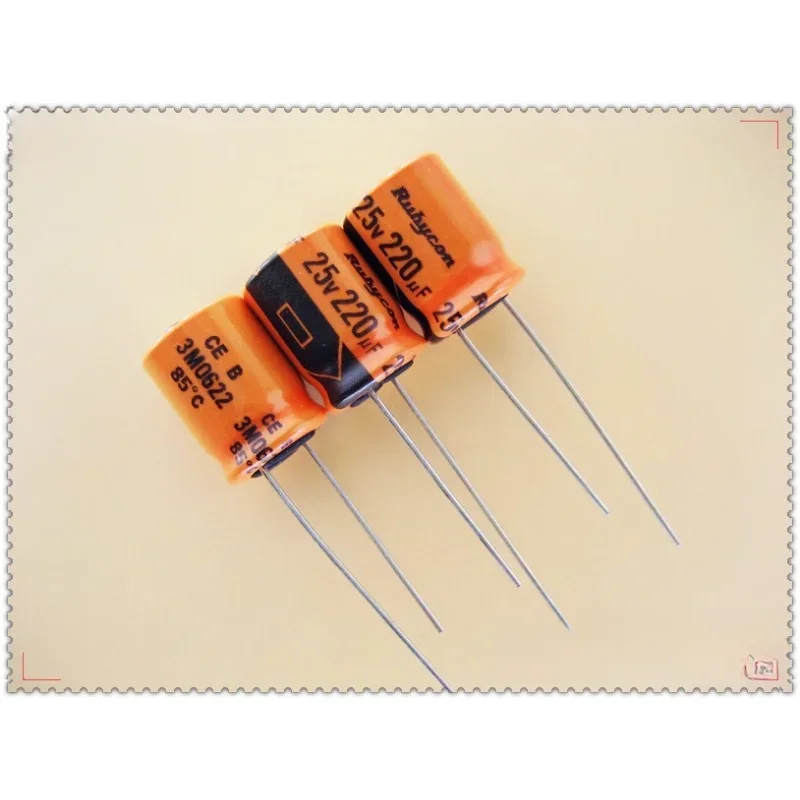 10PCS/50PCS Rubycon TWL (CEB) series 25V220uF low leakage Audio capacitor 10X13mm