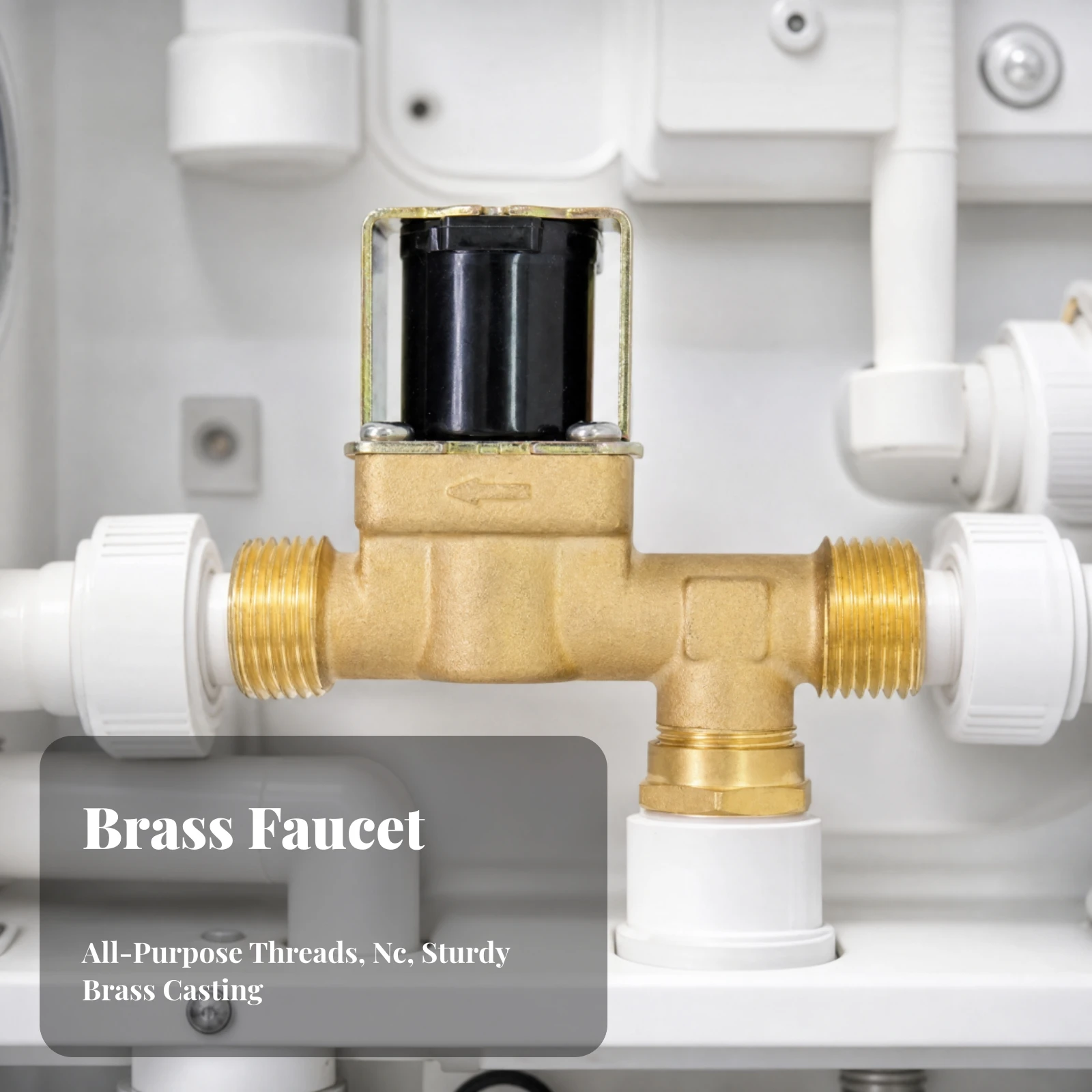 Normally Closed Water Inlet Solenoid Valve Electromagnetic Brass Electric Solenoid Water Valve Anti-Corrosion Low Power