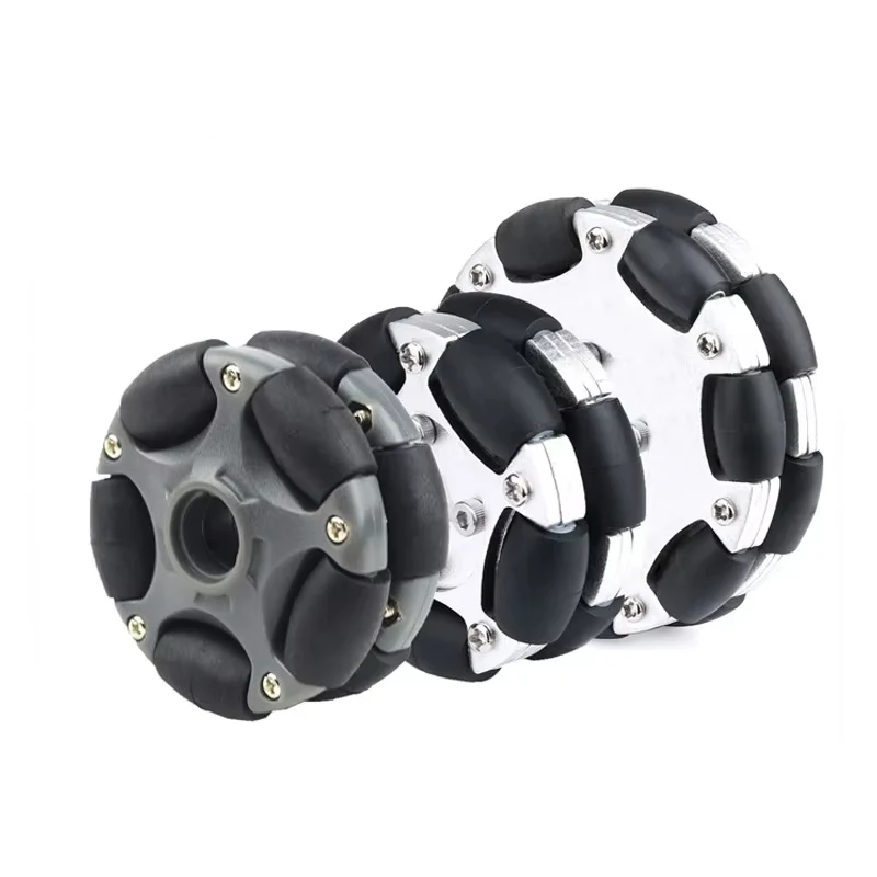 

58mm 82mm Aluminum Alloy Omni Wheel 12Kg 15Kg Load Plastics or Metal Wheel ROS Programmable Platform Omnidirectional Sport Wheel