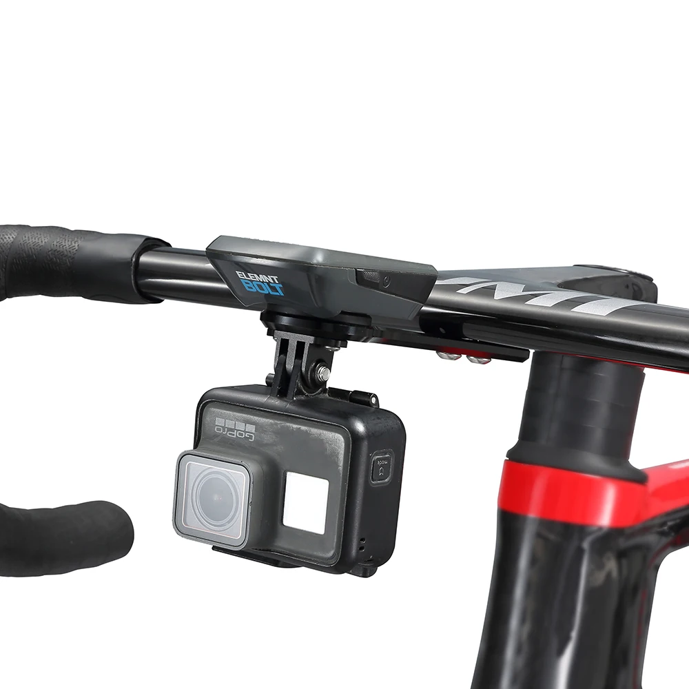 Aluminum Road Bike Integrated Aero Handlebar Cycling Computer Combo Mount Holder Bracket For Garmin Wahoo Bryton Gopro Headlight