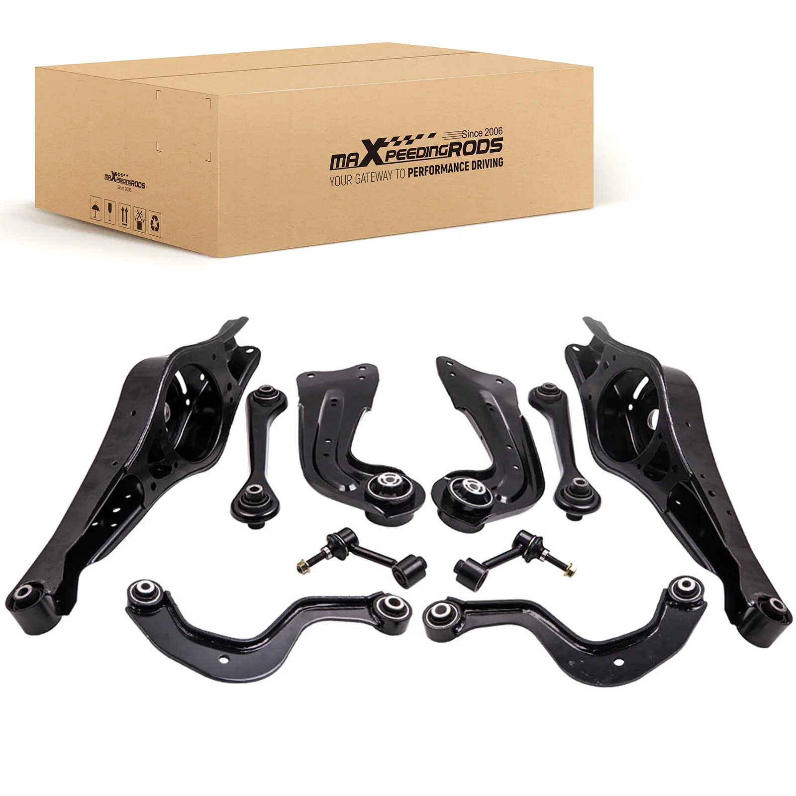 2X Rear Left Right Wishbone Control Arm Set for Audi A3 8P1 for VW Golf 5 6 Touran Seat Altea  Skoda Octavia
