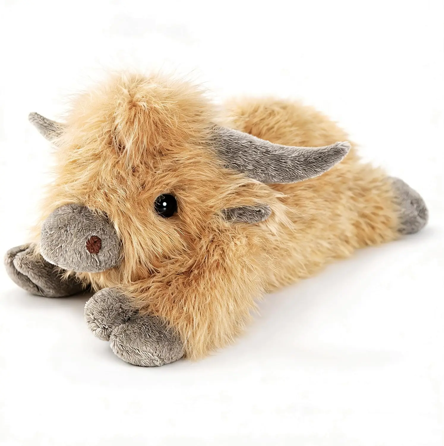 

20-дюймовая плюшевая игрушка-корова с утяжелением и грелкой для микроволновки, милый теплый плюшевый подарок для детей и взрослых