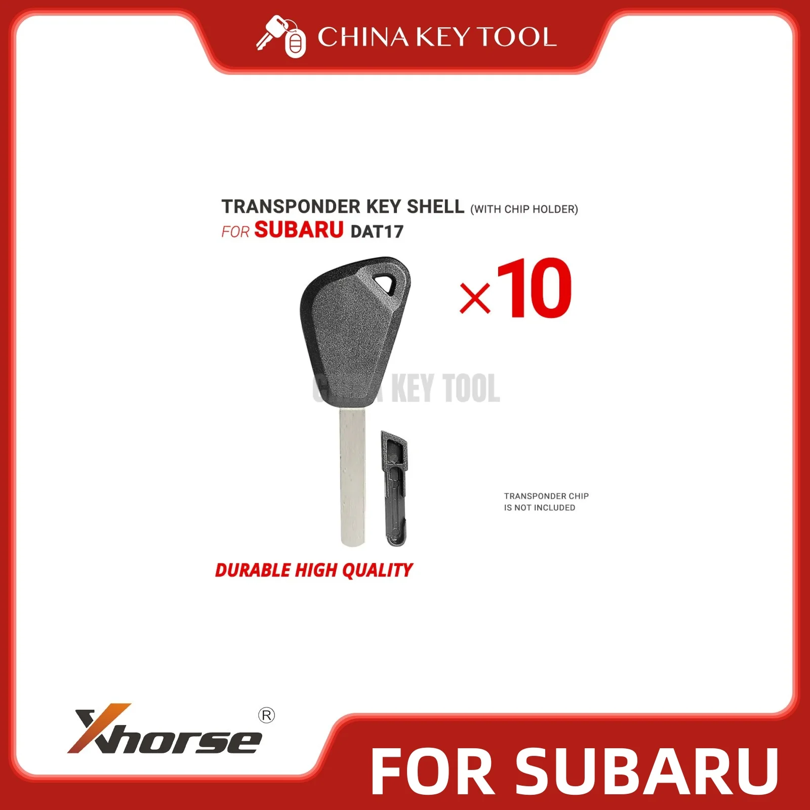 

10X чехол для ключа транспондера для Subaru DAT17 с держателем чипа высокого качества