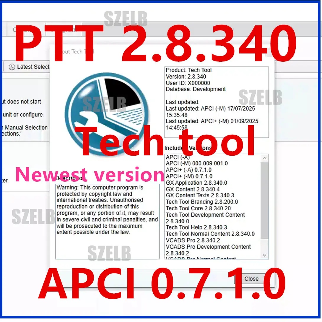 Newest PTT Tech Tool 2.8.340 Developement + Developer Tool + APCI 0.7.1.0 Remote install software
