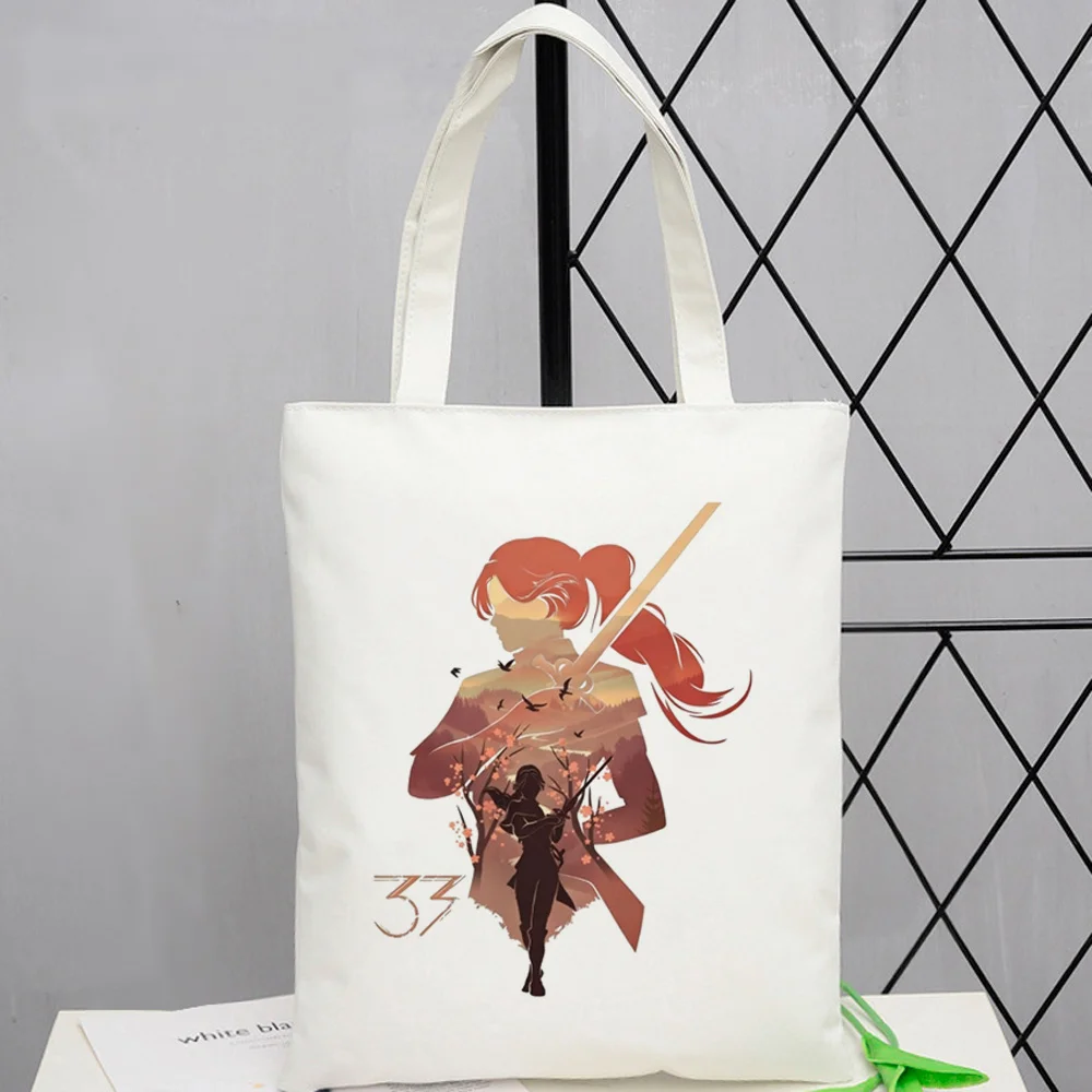 Esquie tote bag grocery personnalisable reusable shopper woman