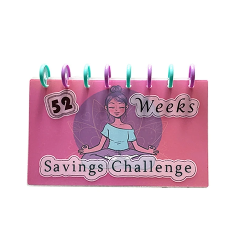 52 Weeks Savings Challenge Binder Money Saving Notebook Finance Book with Weekly Deposit for Professionals Dropshipping