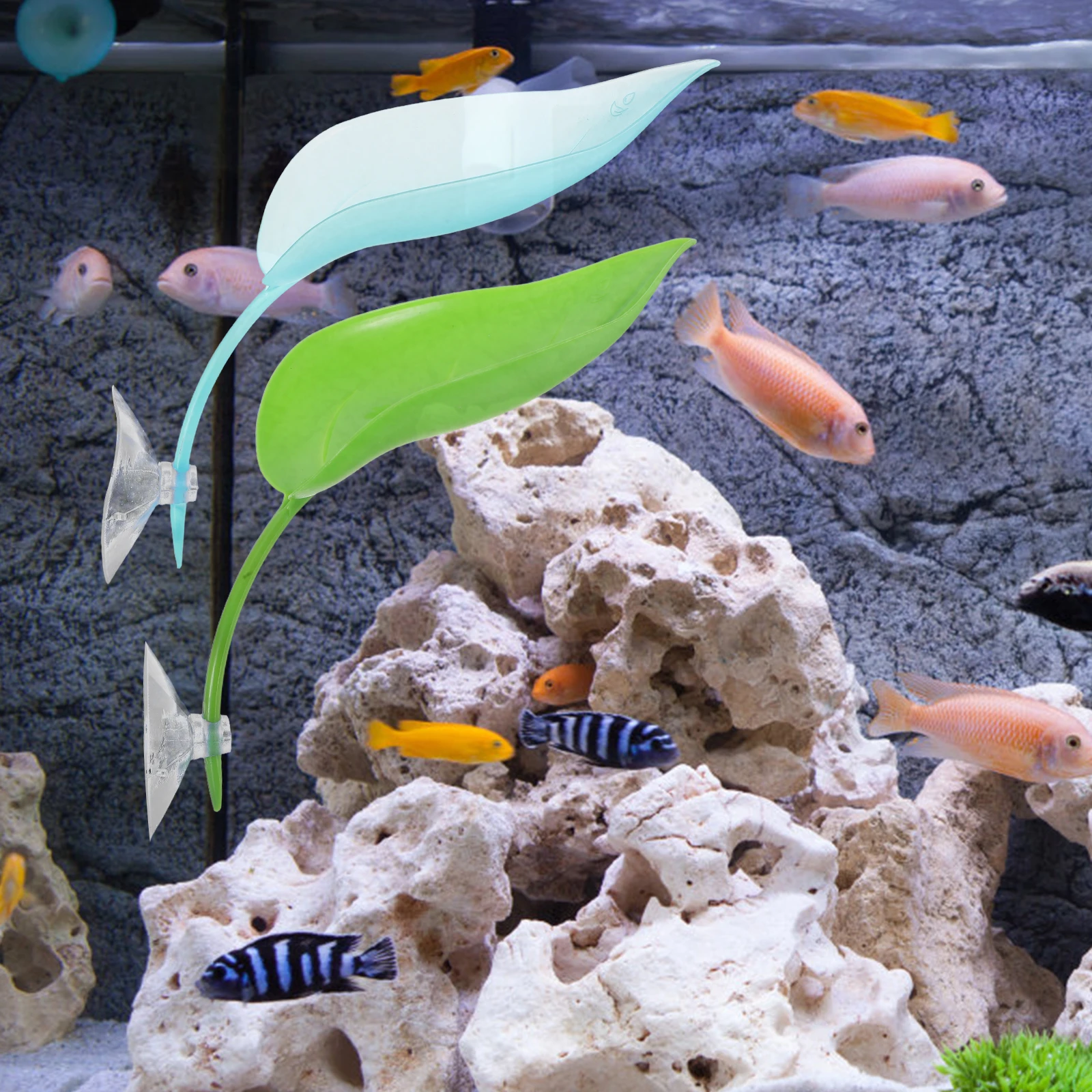 

3pcs Betta Resting Leaves Realistic Aquarium Plants Decorations Fish Sleeping Place Tropical Tank Hiding Accessories