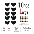 10pcs black L