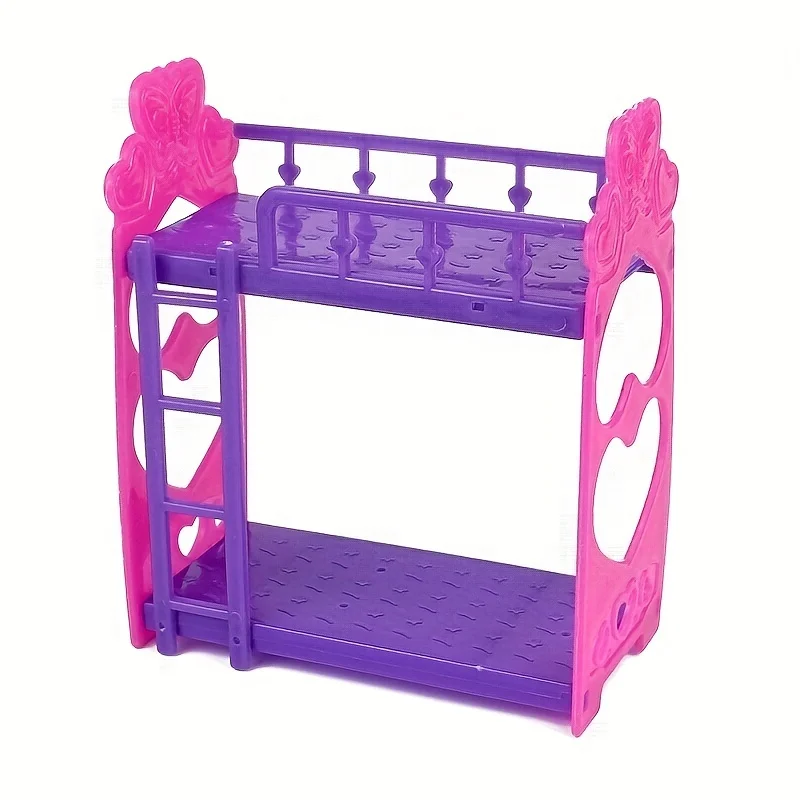 Small Doll Bed Plastic for Barbie Doll Accessories Gift Toy for Girl