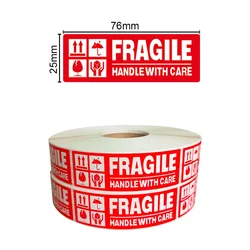 500 sticker Per Rolls 1x3 Inches Fragile Handle with Care Self Adhesive Shipping Warning Labels for USPS Envelope