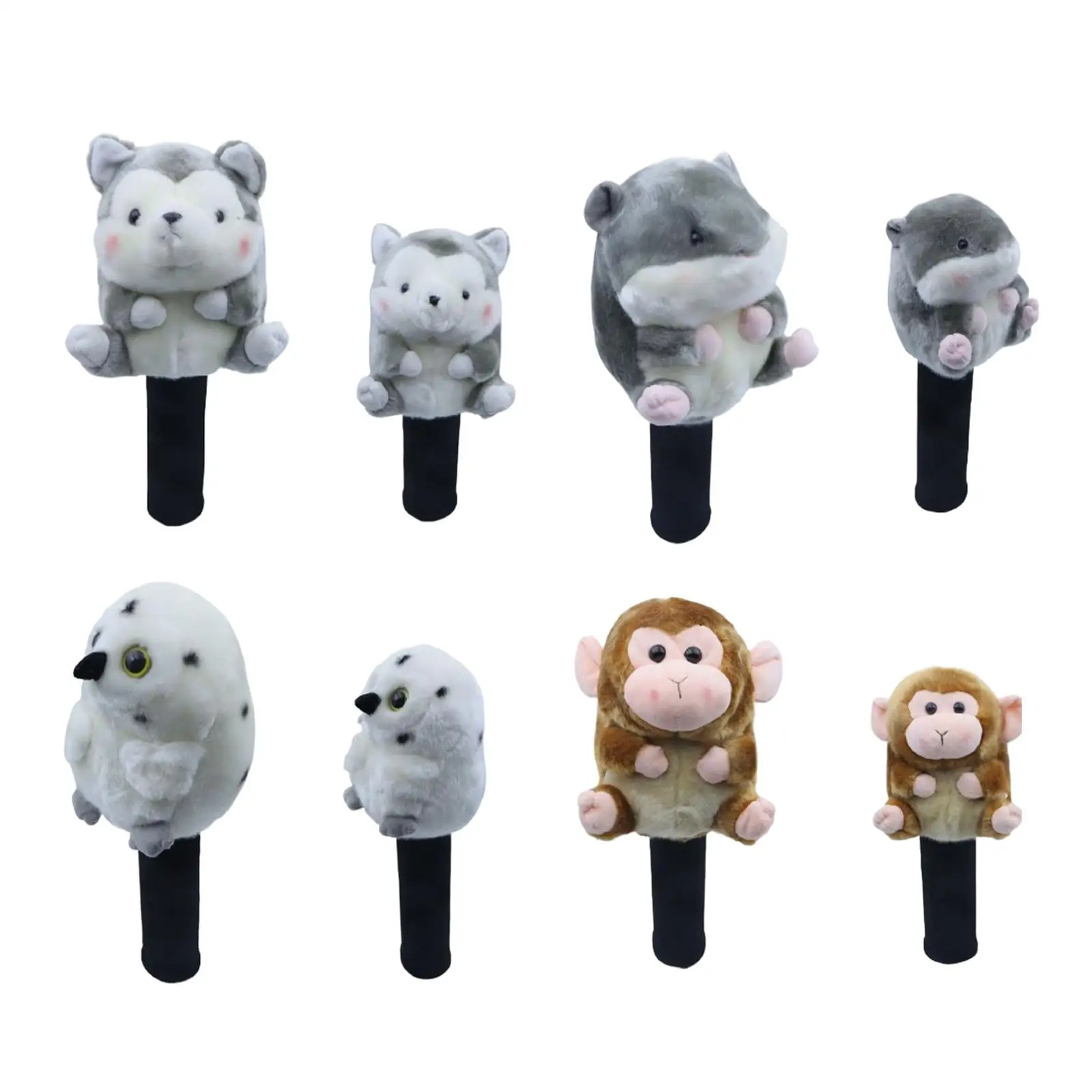 

Плюшевый головной убор для гольф-клуба с забавными животными, мягкий устойчивый к царапинам защитный рукав для аксессуаров для гольфа, универсальный