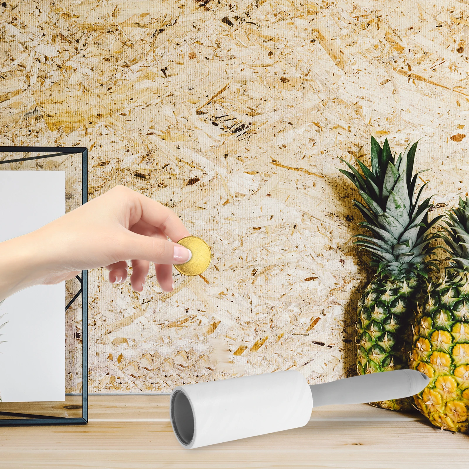 Custodia per rullo per lanugine nascosta mimetica Contenitore per scomparto segreto Contenitore in plastica resistente per nascondere denaro Gadget Organizzatore di stoccaggio Falsa lanugine
