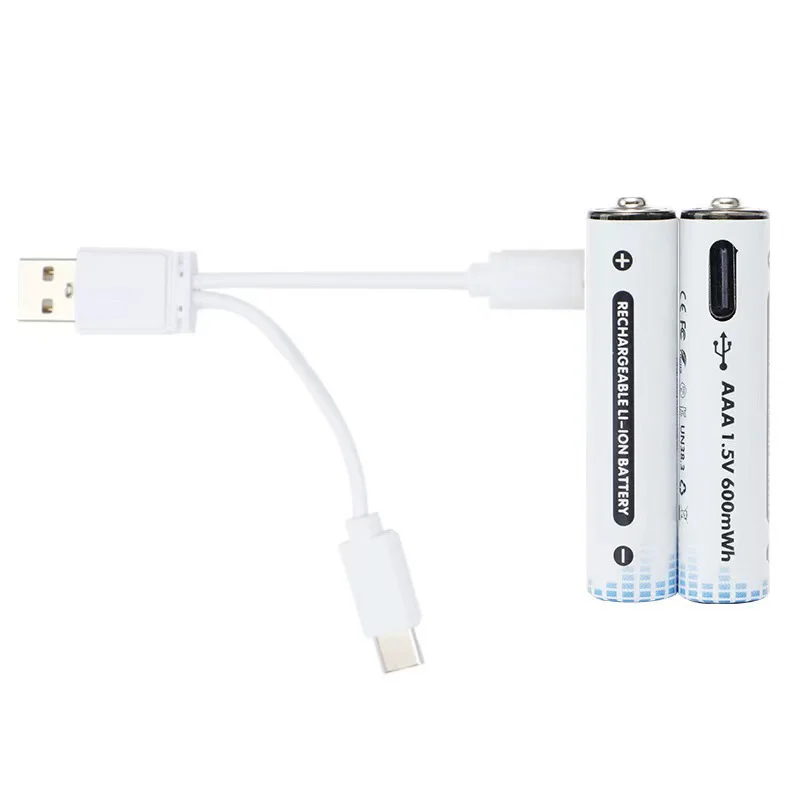 USB 1.5V AAA Rechargeable Batteries 600mWh Li-ion Battery For Remote Control Mouse Electric Toy Battery aaa rechargeable battery