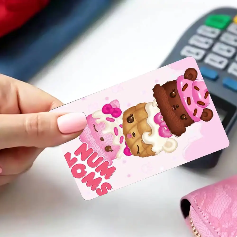 Mini Dessert N-Num Noms 4pcs 1Set Card Stickers Small Waterproof Chip 4PCS Card Sticker Anti-Scratch