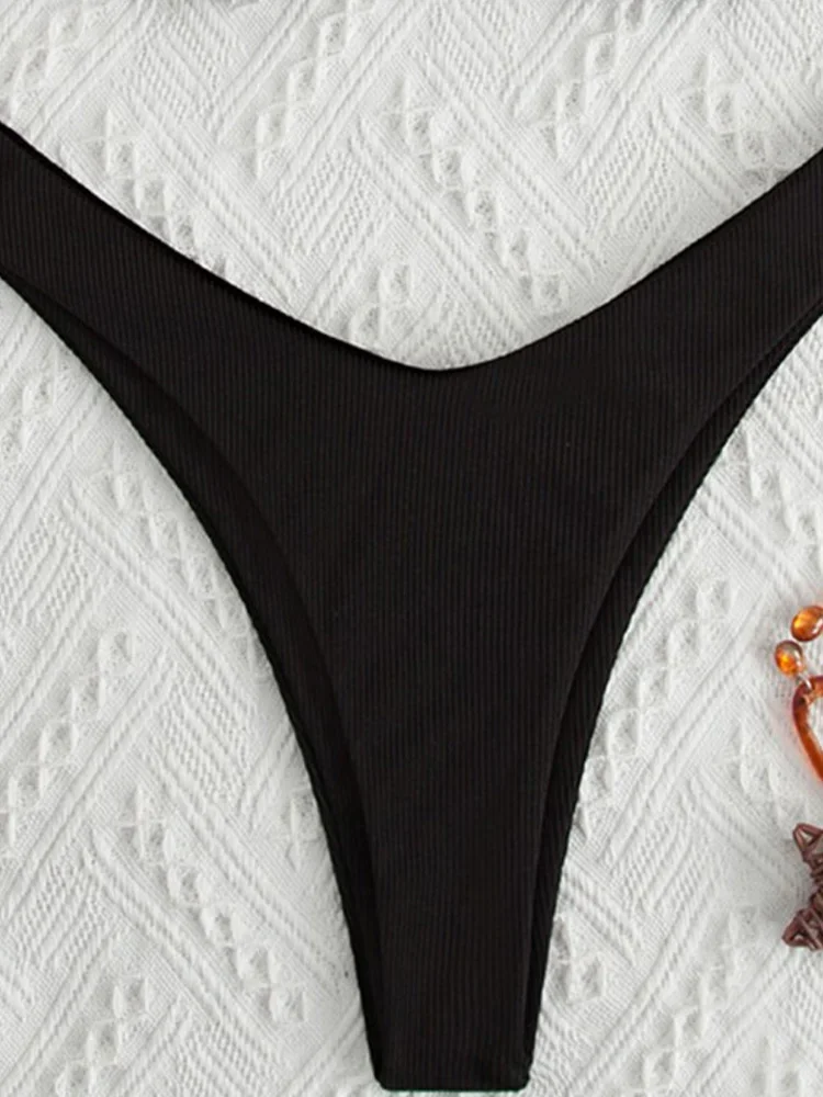 Sexy Leopard One Shoulder Bikinis 2 Piece Set Women Swimsuit High Waist Backless Beach Split Bikinis 2024 New Summer Bikinis Set