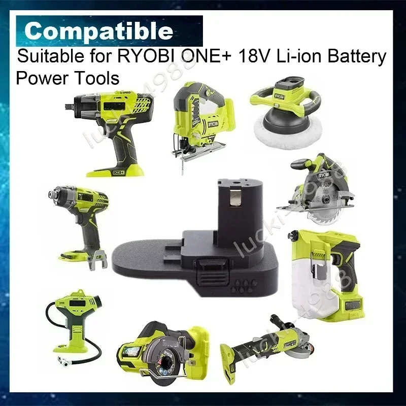Imagem -03 - Adaptador de Bateria Conversor para Ridgid Aeg 18v Bateria Converter para Ryobi One Mais 18v Portátil Ferramentas Elétricas Conector Adaptador