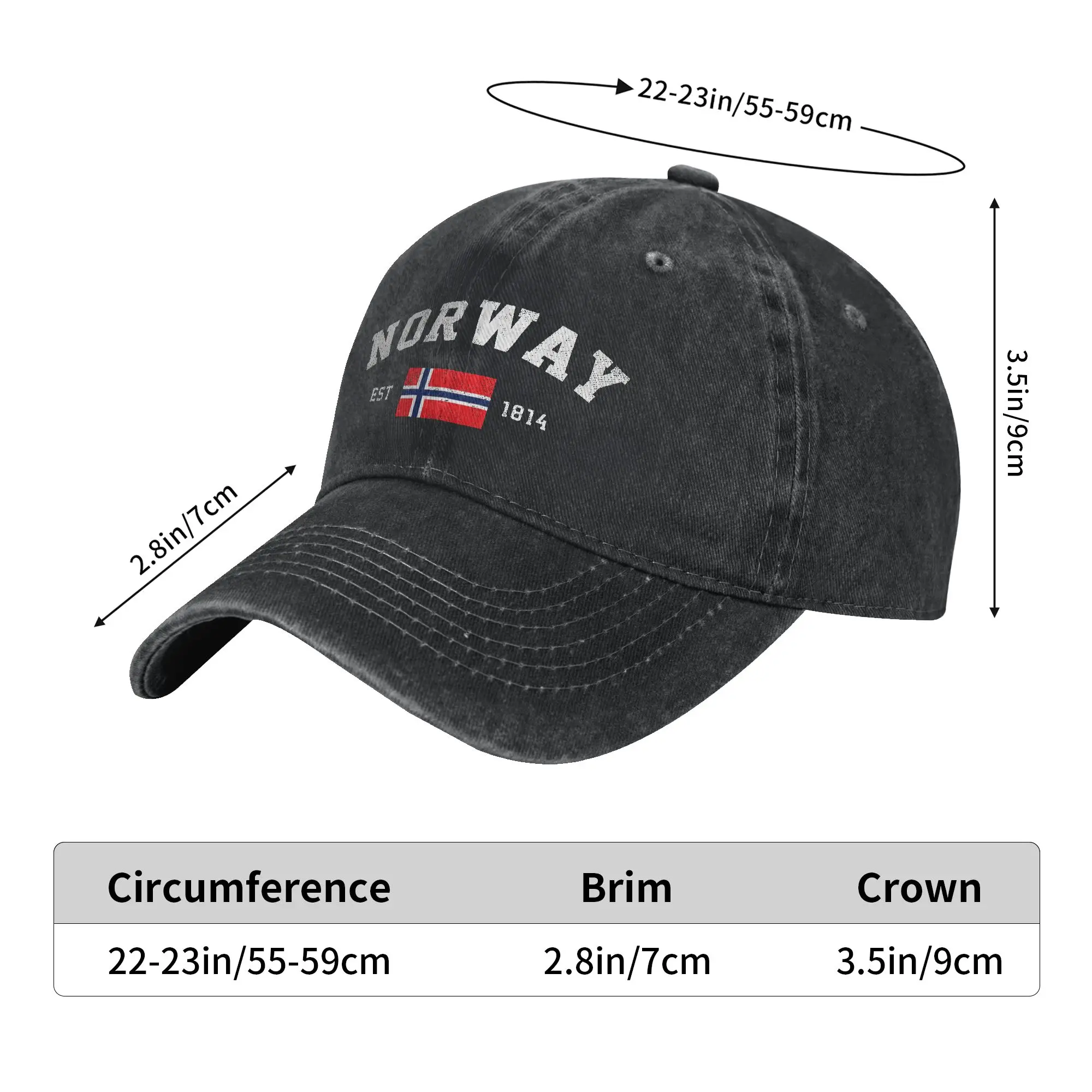 Norway Est  Norwegian Flag Independence Day Sun Baseball Cap Unisex Men Washed Trucker Hat Breathable Tennis Skate Baseball Caps - view 6