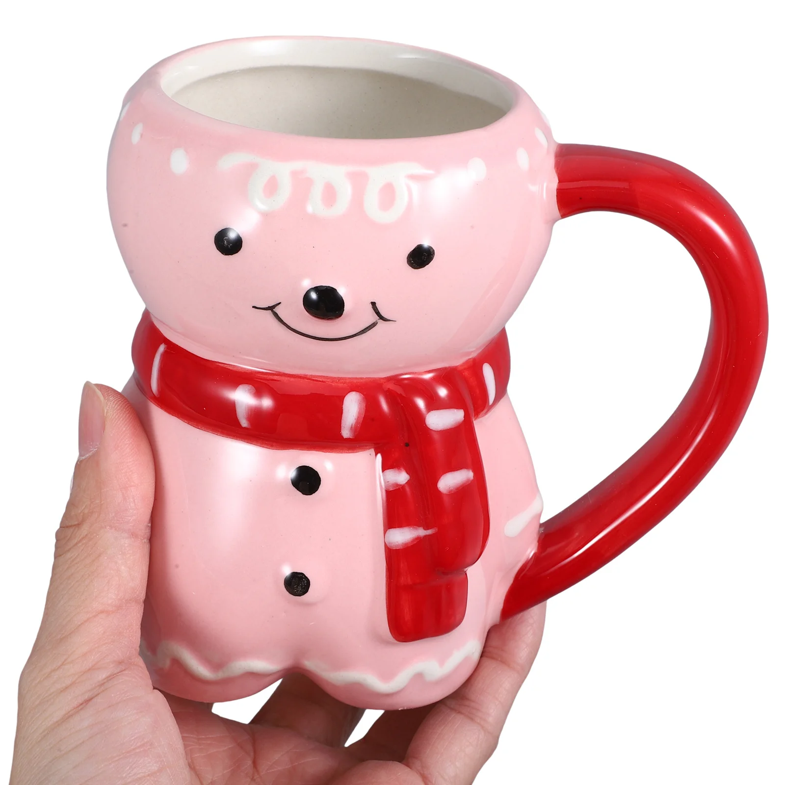 

Gingerbread Man Ceramic Coffee Mug Large Capacity Comfortable Handle Xmas Tea Cup Decorative Water Cup Coffee Mug
