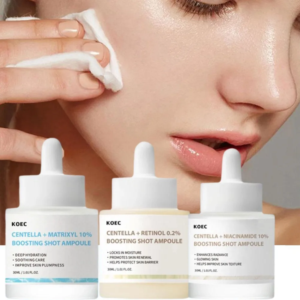 Ampolla Facial Iluminadora con Centella Asiática y Niacinamida al 10%, Esencia Reafirmante y Lifting con Matrixyl al 10% y Retinol al 0.2%, Cuidado de la Piel