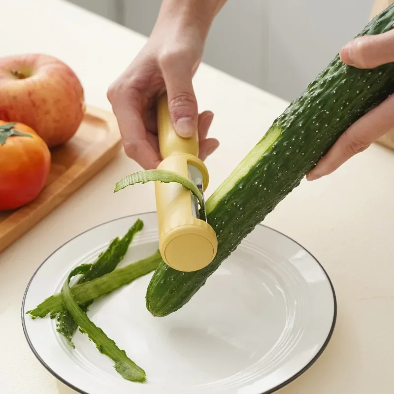 Escova de limpeza multifuncional pequena faca de descascar batata criativa casa descascador de frutas e vegetais portátil utensílios de cozinha