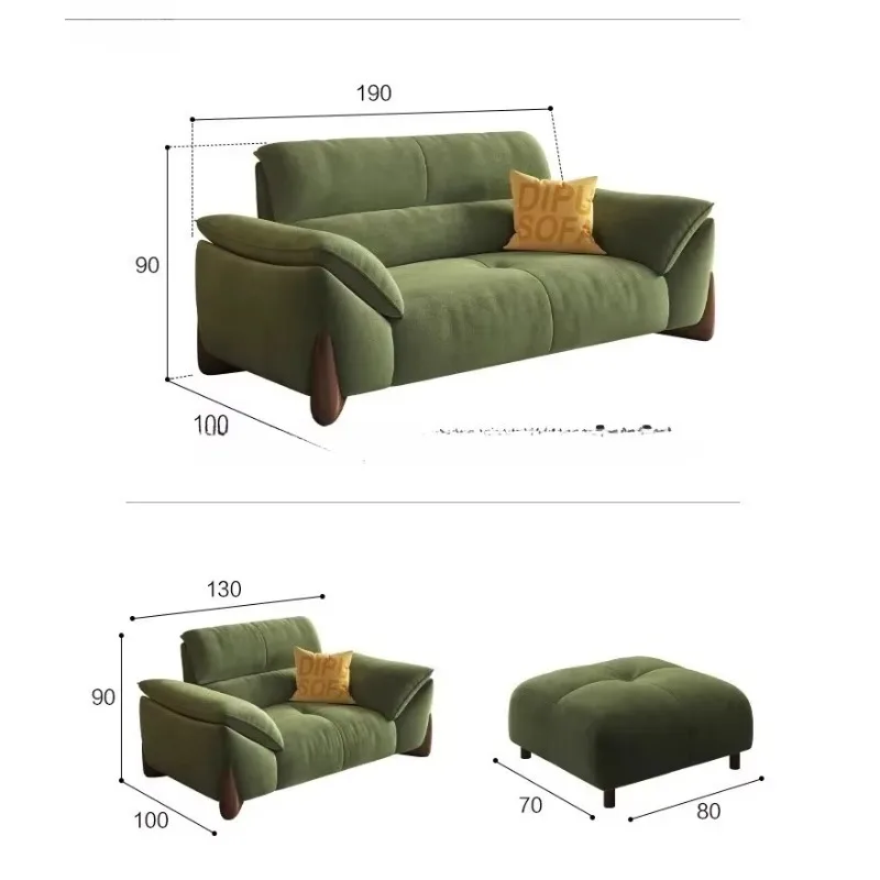 Retro Style Tech Fabric Sofa Living Room Simple Modern Internet Celebrity Cat Scratching Fabric Sofal16