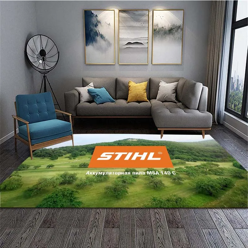 Stihl Logo Printed Carpet Living Room Carpet Outdoor Carpet Bedroom Floor Mat Birthday Gift Non-Slip Area Rug Carpets for Room