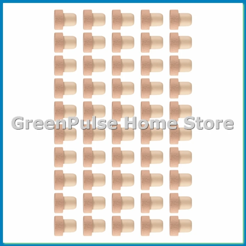 50Pc Wine Bottle Cork T Shaped Cork Plugs for Wine Cork Wine Stopper Reusable Wine Corks Wooden and Rubber Wine Stopper-A55K