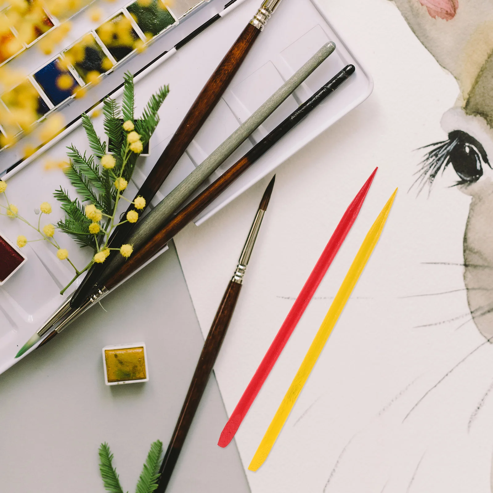 

150Pcs Wooden Stylus Colorful Scratch Pens for DIY Projects Detailed Drawing Tools Creative Craft Supplies