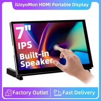 Raspberry Pi 5 7 Inch Touch Screen IPS 1024x600 HD LCD HDMI Display for Raspberry Pi 4B 3B+ OPI 5 AIDA64 PC