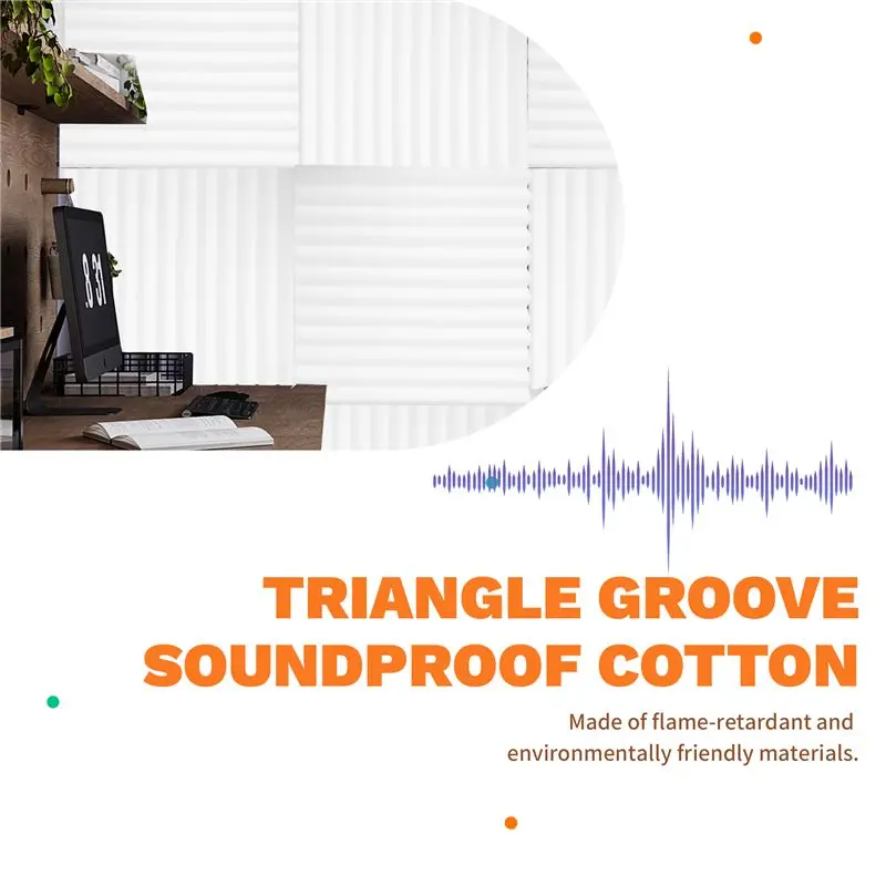 【Supernew】12Pcs Acoustic Foam Board,Studio Wedge Tile,Acoustic Foam Soundproof Pyramid Studio Treatment Wall Panel,Etc,2.5X30X30