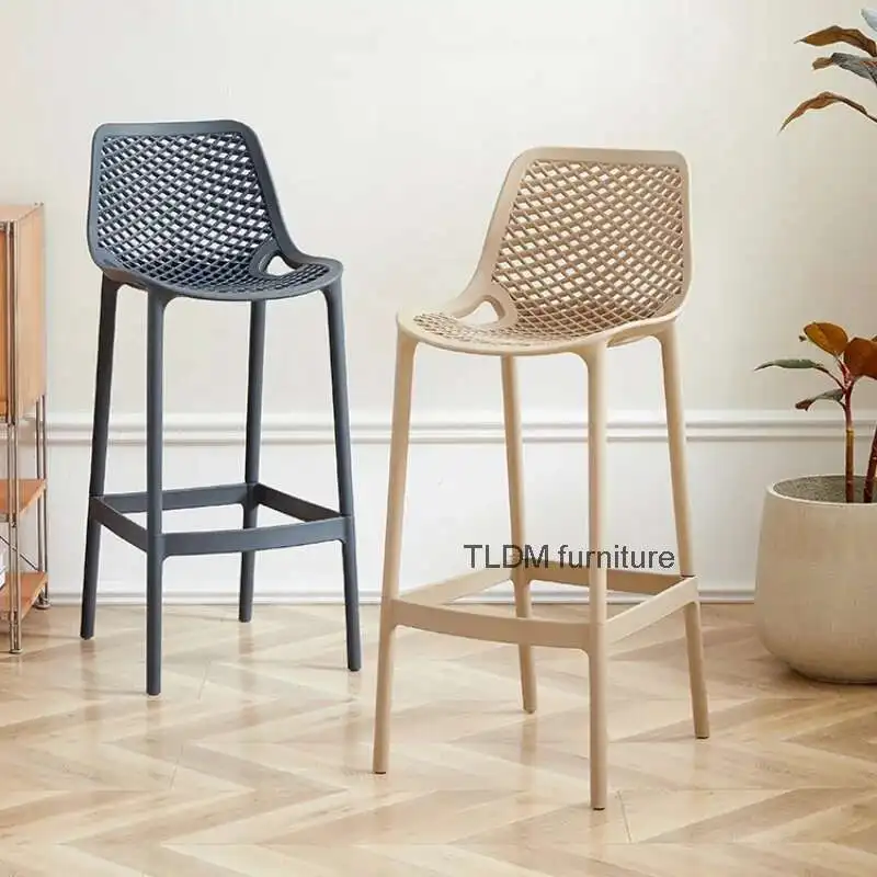 

Дизайнерский пластиковый барный стул, простой современный высокий минималистичный обеденный стул, кофейный остров, Stuhl Sandalye Cadeiras, барная мебель HD50BY