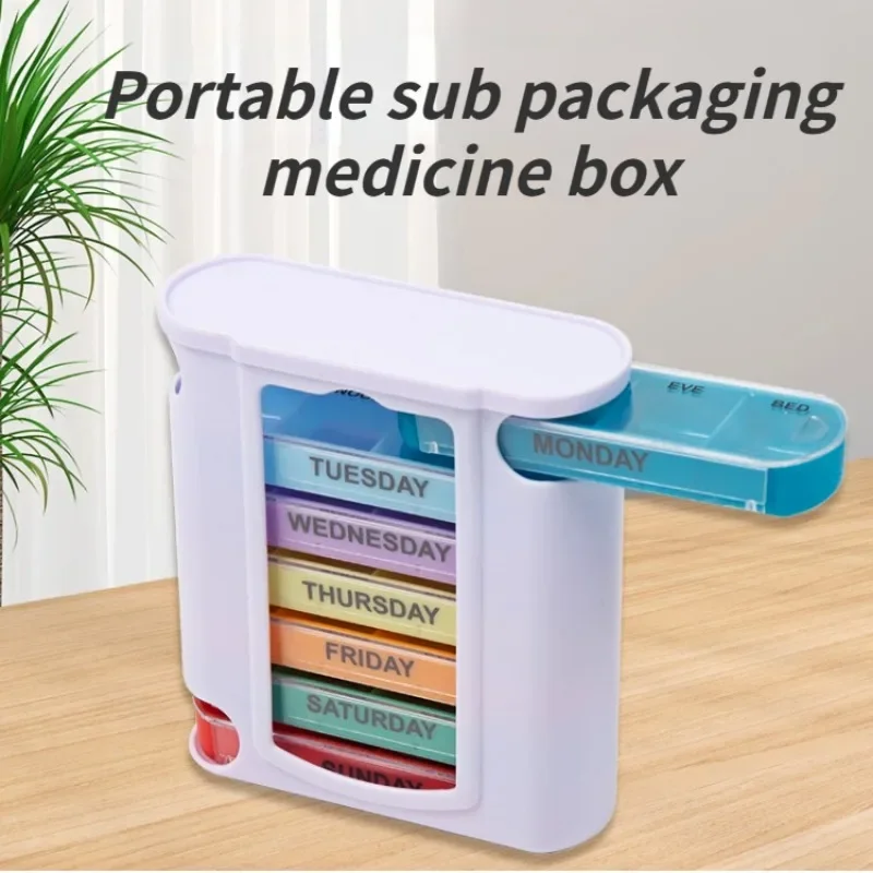 Portable 7 Days Medicine Medical Pill Box 28 Grids Weekly Pill Case Storage Box Travel Medicine Box Holder Tablet Organizer